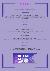 BCA 2026 Menu